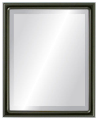 Pasadena Framed Rectangle Mirror, Matte Black, 17"x21"