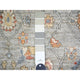 Cadet Gray Finer Peshawar All Over Mahal Design Wool Hand Knotted Rug 4'3"x6'