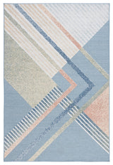 Safavieh Sarasota Collection SAR102 Indoor-Outdoor Rug, Blue/Light Green, 4'5"x6'5"