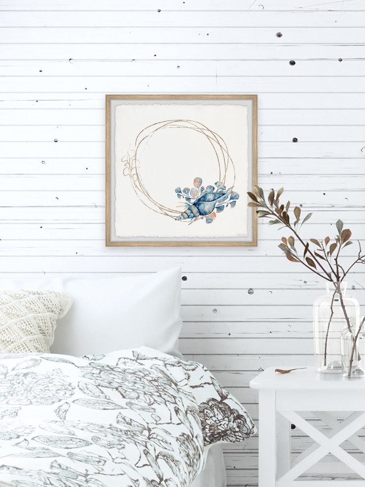 "I Found a Seashell" Framed Painting Print, 12x12
