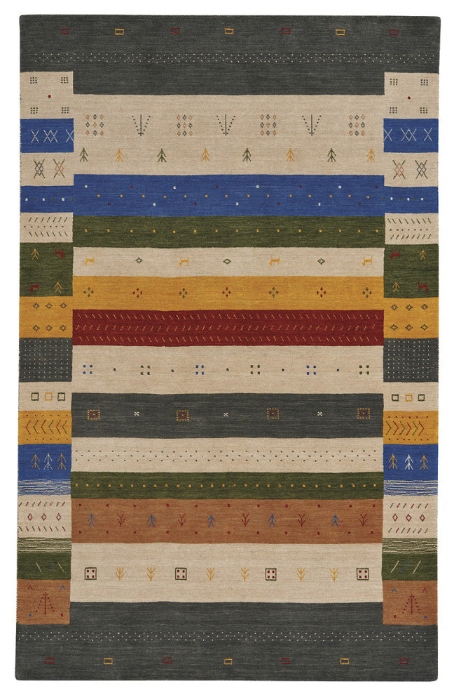 Capel Gava Multitone 3495_900 Hand Loomed Area Rugs - 5' X 8' Rectangle