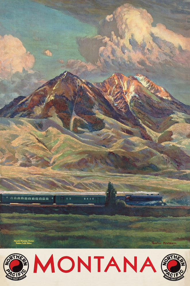 "Montana" Painting Print on Wrapped Canvas, 40"x60"