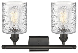 Cobbleskill 2-Light LED Bath Fixture, Oil Rubbed Bronze, Glass: Clear