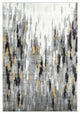 Abani Porto PRT140C Contemporary Grey and Yellow Abstract Area Rug