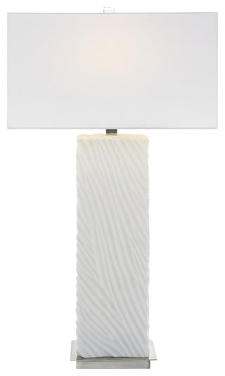 Uttermost Pillar White Marble Table Lamp