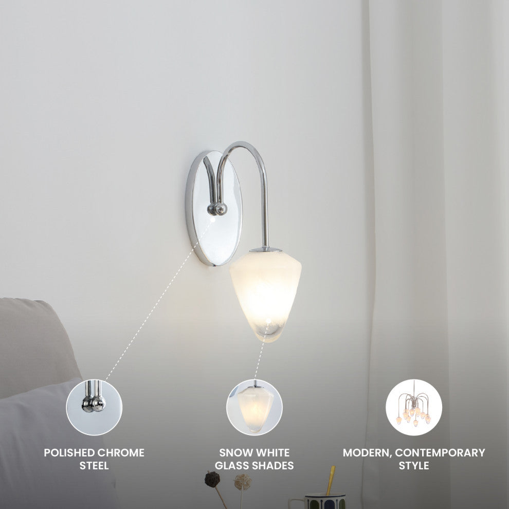 Nimbus 1 Light Wall Sconce Polished Nickle