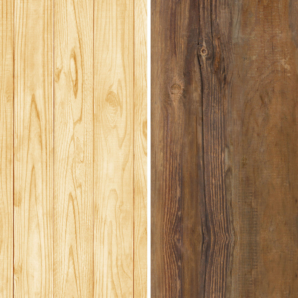 6' Tall Double Sided Wood Grain Canvas Room Divider