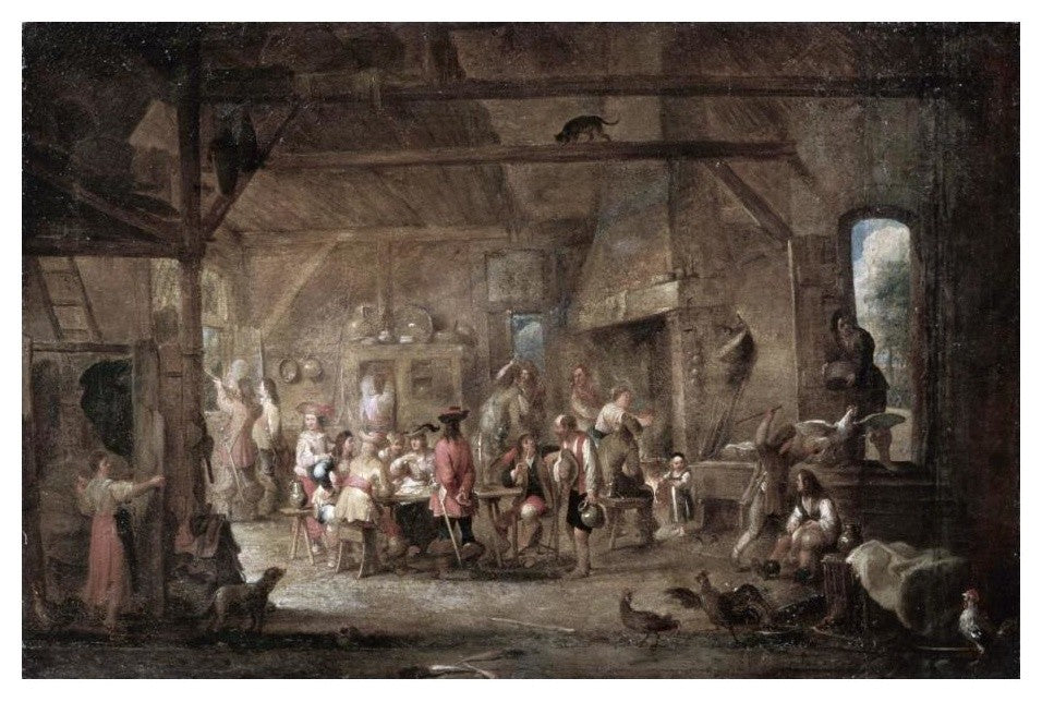 "At The Bar" Digital Paper Print by Cornelis de Wael, 24"x16"