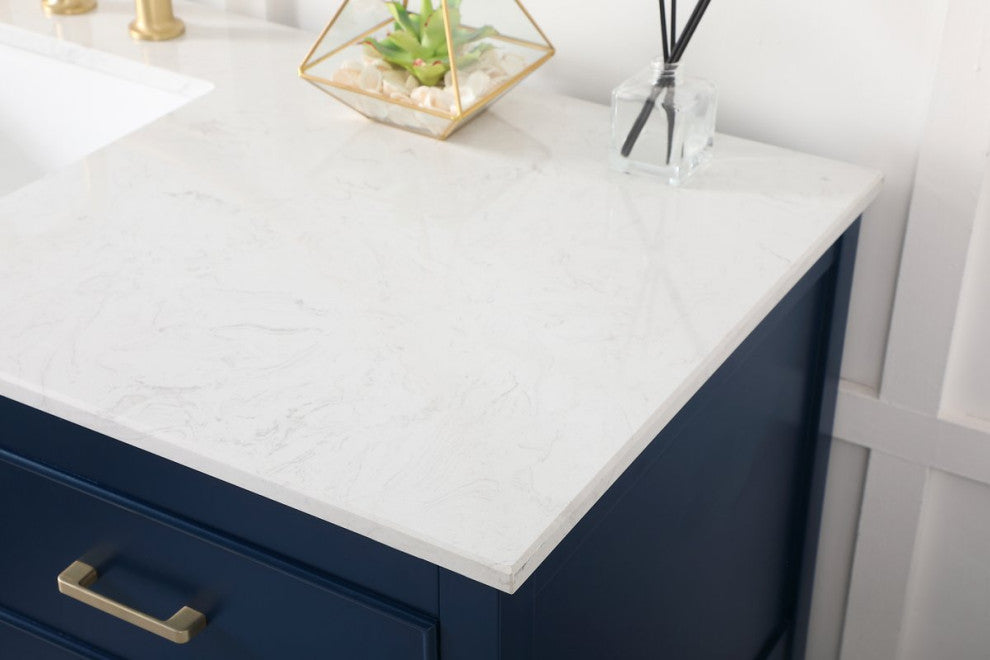 Home Living 60" Single Bathroom Vanity, Blue