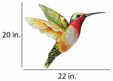 Eangee Hummingbird Wall Decor Large Yellow And Green