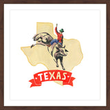 "Texas Cowboy" Framed Painting Print, 12x12