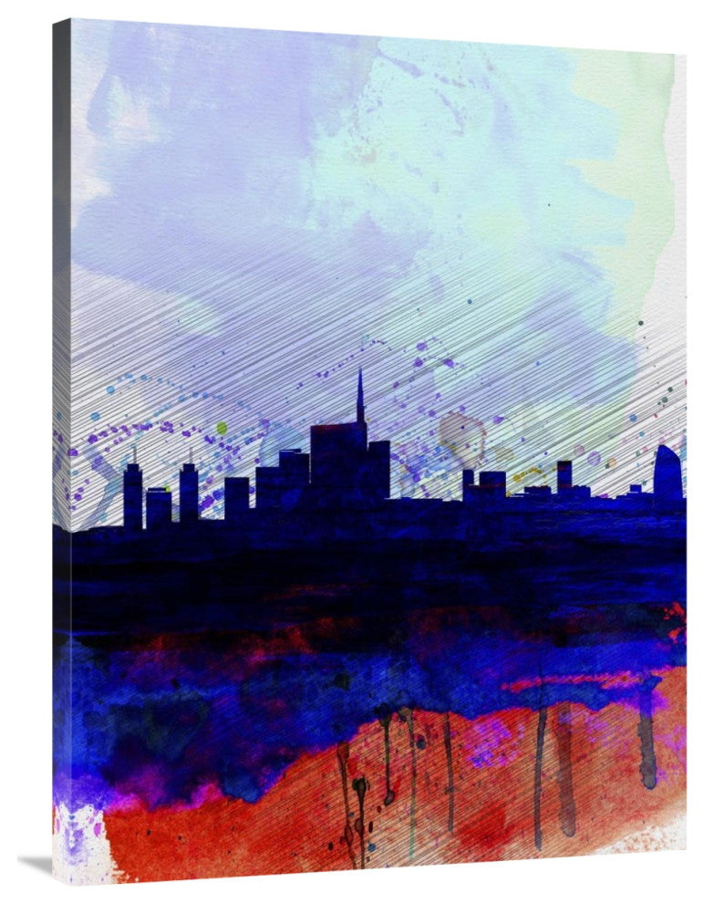"Milan Watercolor Skyline" Fine Art Print