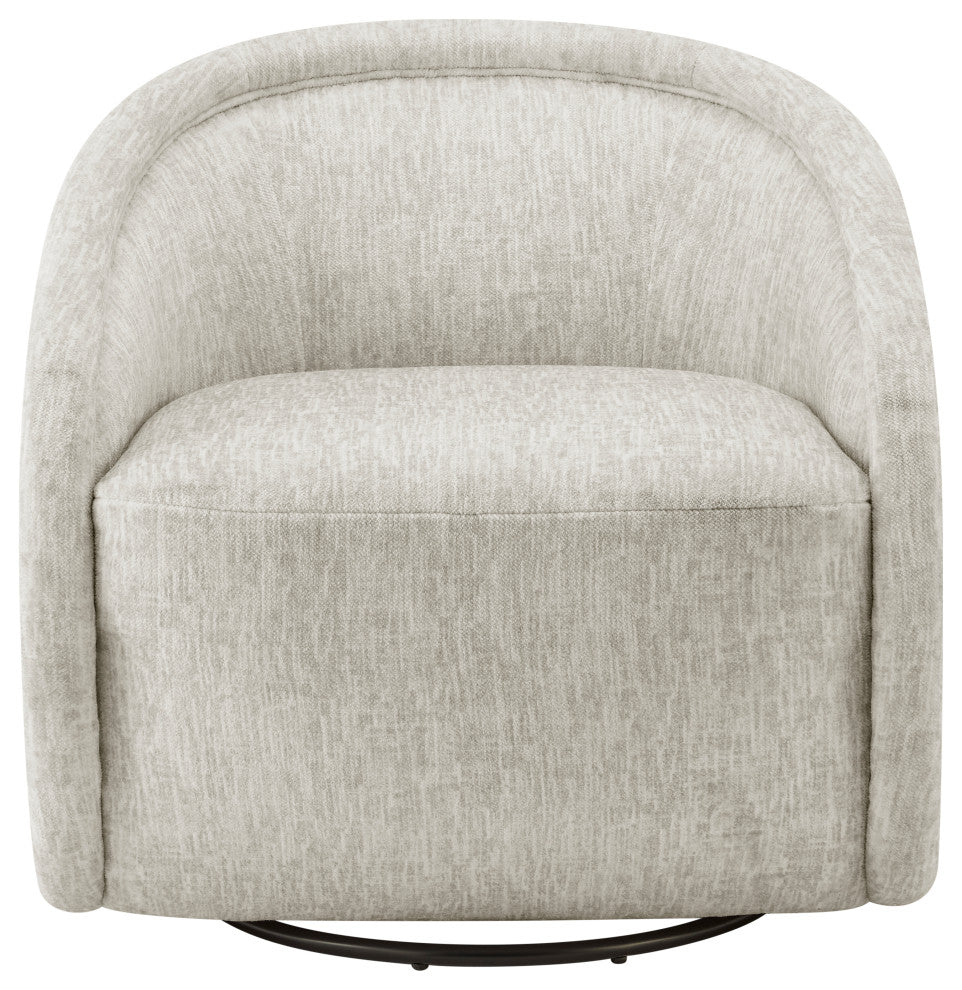 Margareth Fabric Swivel Accent Arm Chair, Pasadena Beige