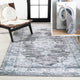 Bausch Distressed Chenille Washable Dark Gray/Blue 5 ft. x 8 ft. Area Rug