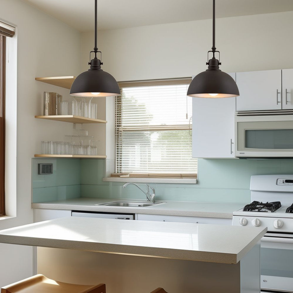 Kira Home Belle 9" Pendant Light, Adjustable Length, Shade Swivel Joint