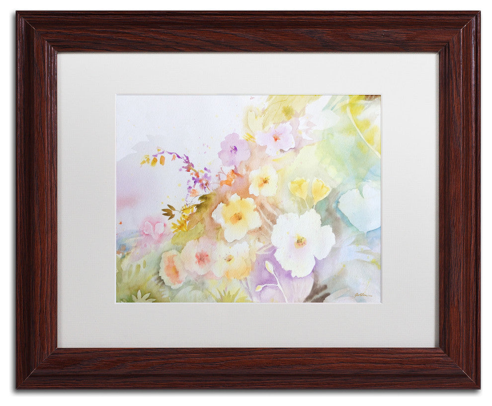 Sheila Golden 'Garden Magic' Matted Framed Art, Wood Frame, White, 14x11