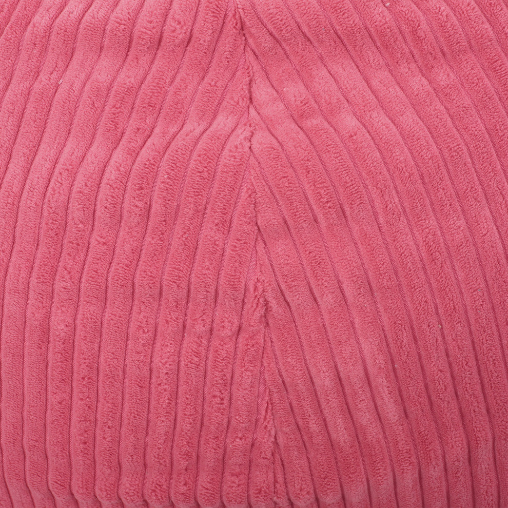 Spring 3 Foot Corduroy Beanbag, Pink Rose
