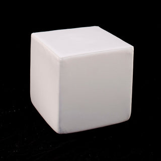 Dot Square Ottoman, Chill White