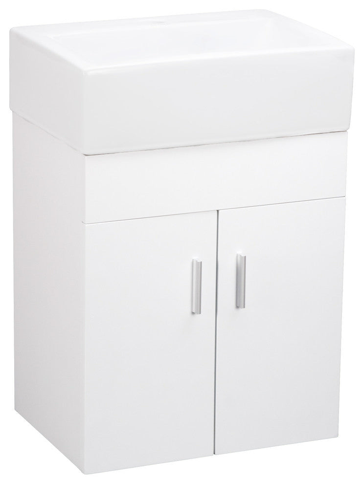 Melamine Wall-Hung Vanity Two Doors PLUS Sink