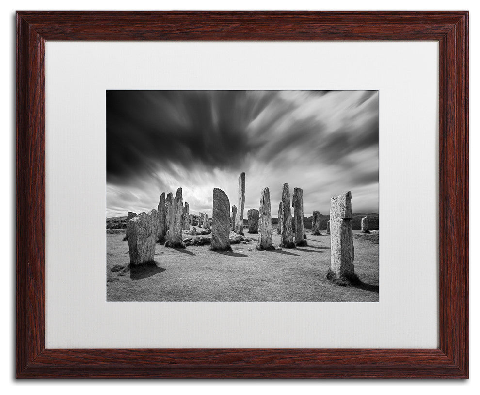 Michael Blanchette 'Callanish Clouds' Art, Wood Frame, White Mat, 20x16