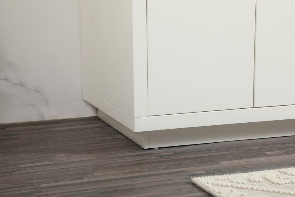 42" Single Bathroom Vanity, White, With Backsplash