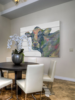 "No Way" Painting Print on White Wood, 45"x30"