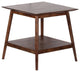 Porter Designs Portola Solid Acacia Wood End Table - Brown