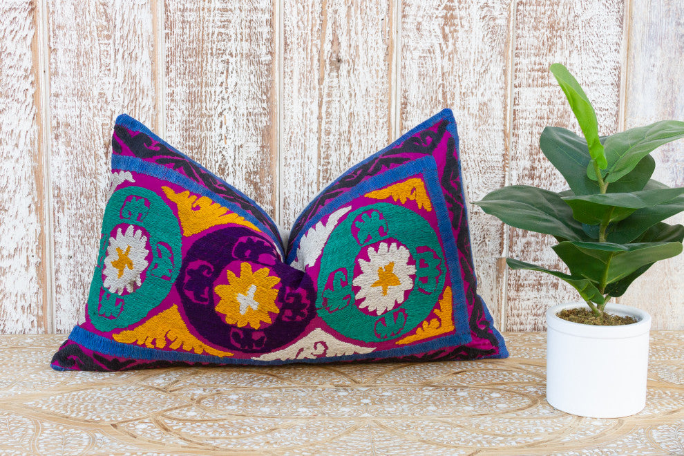 Darisa Nurata Suzani Lumbar Pillow