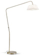 HomeGlam Route 81-inch Metal Arch Floor Lamp, Brushed Nickel