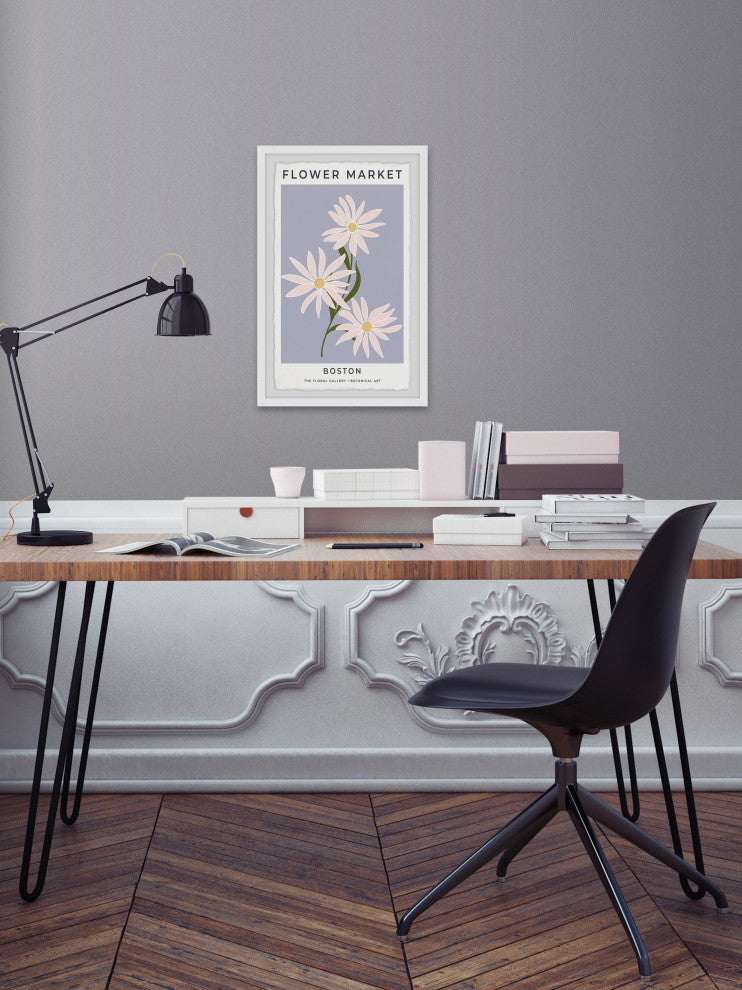 "Boston Flower Market" Framed Painting Print, 20x30