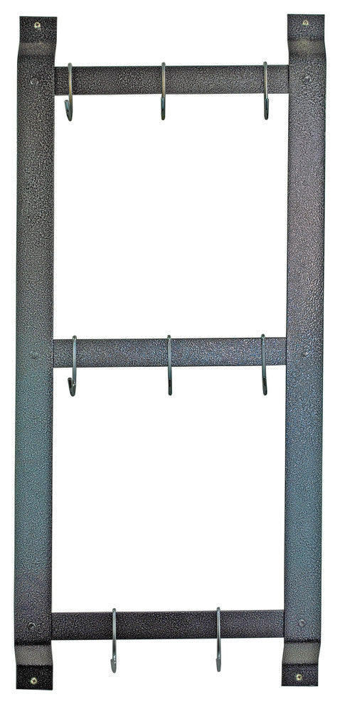 Rogar Ultimate Wall Mounted Pot Rack, Hammered Steel