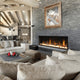 Litedeer Homes Latitude Built-in Smart Electric Fireplace With 1" Trim, 65" Wide