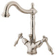Kingston Brass Two-Handle Bathroom Faucet With Brass Pop-Up, Brushed Nickel
