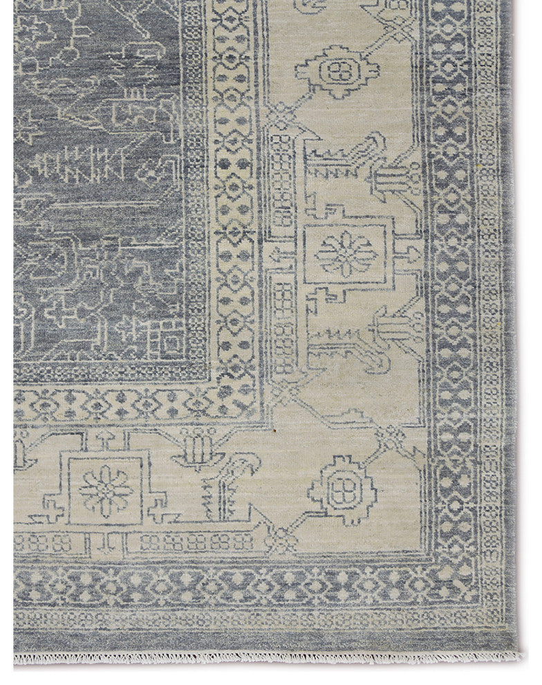 Nuit Arabe Roselle Area Rug, Light Blue, 8' x 10', Bordered