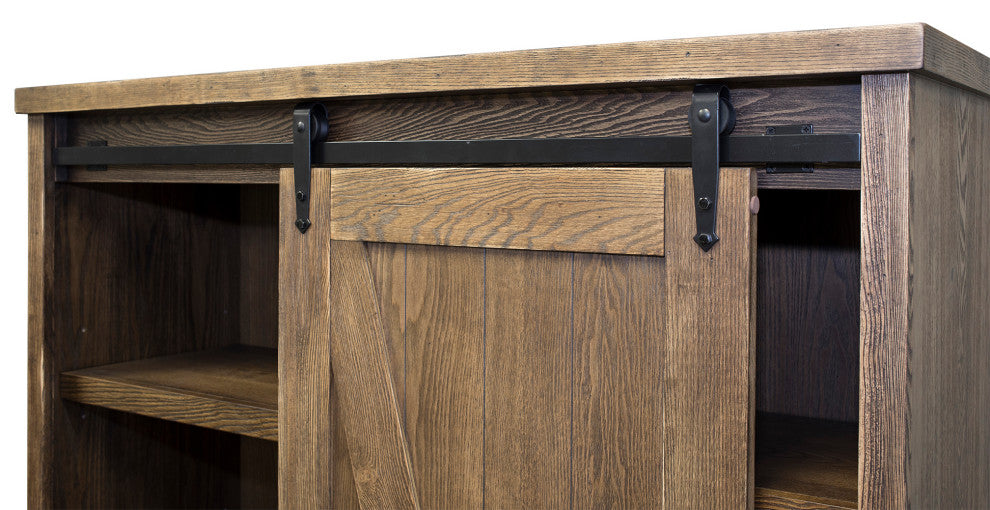 Avondale Rustic Barn Door Bookcase