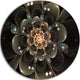 Perfect Shiny Fractal Flower In Dark Brown, Floral Disc Artwork, 11"