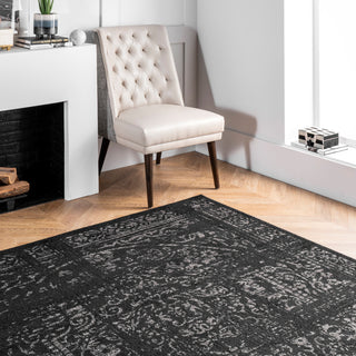 Nuloom Ring Around The Rosette Area Rug, Black 2'6" x 12'