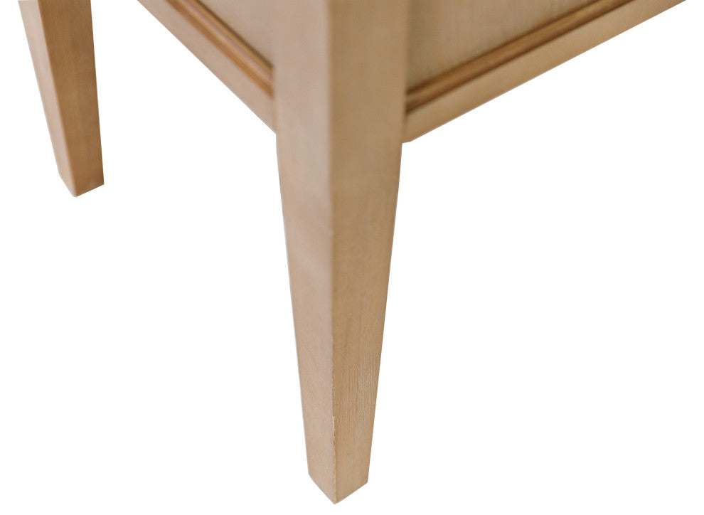 Modern Wood Half Pedestal Desk, Wood Office Desk, Fully Assembled, Light Brown