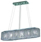 Elegant Moda Dining Room Light, Chrome Finish With Royal Cut Crystal