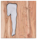 Square Wood With Metal Inlay Wall Tile