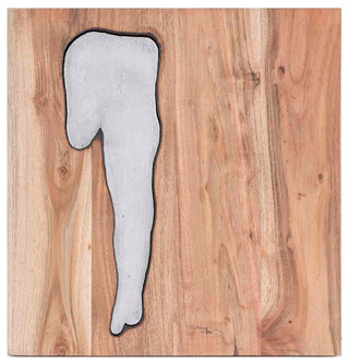 Square Wood With Metal Inlay Wall Tile