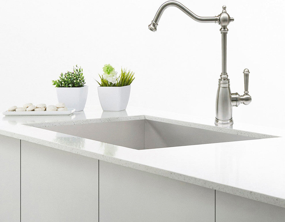 Safavieh Serene Kitchen Faucet, Brushed Nickel