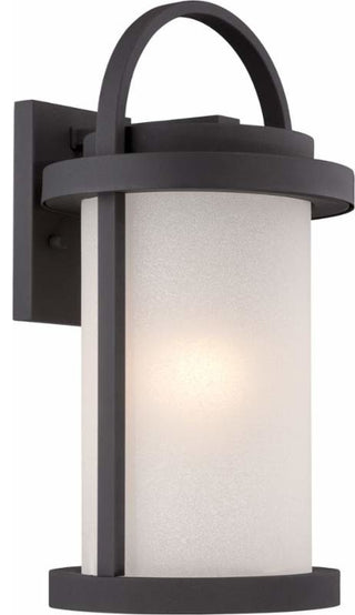 Transitional Light Willis LED Outdoor Med Wall, Textured Black Finish