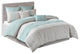 510 Design Tinsley Seafoam Blue/Grey Colorblock Comforter Set, King