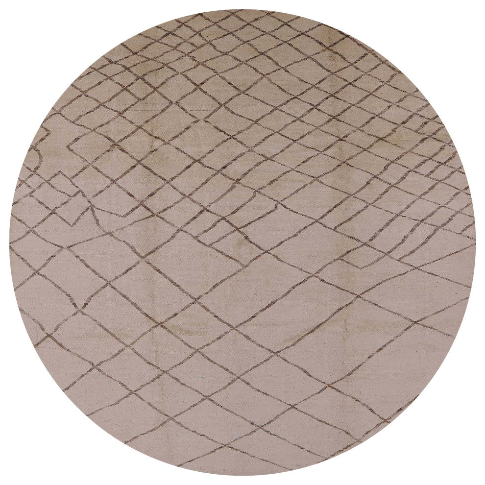 Ahgly Company Indoor Round Mid-Century Modern Area Rugs, 5' Round
