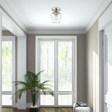 Willow 1 Light Brushed Nickel Flush Mount