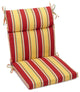 20"x42" Spun Polyester Outdoor Squared Seat/Back Chair Cushion, Haliwell Multi