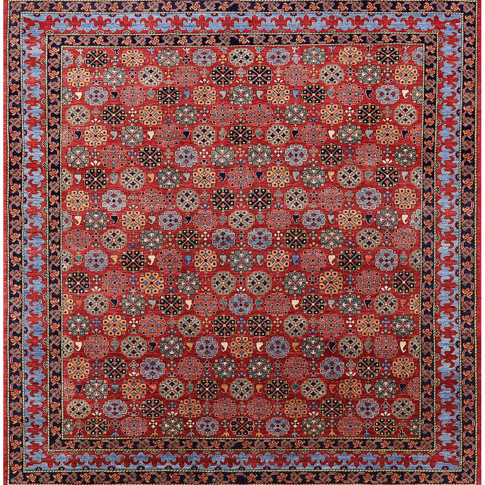 Ahgly Company Indoor Square Mid-Century Modern Area Rugs, 8' Square
