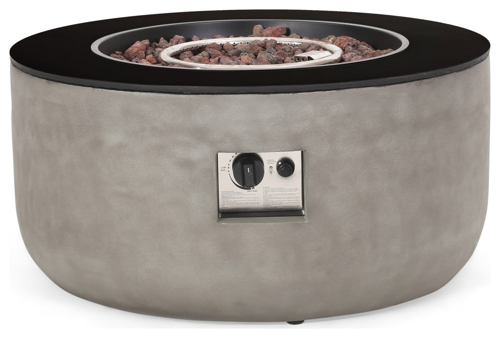 Riga Outdoor 50,000 BTU Circular Fire Pit, No Tank Holder