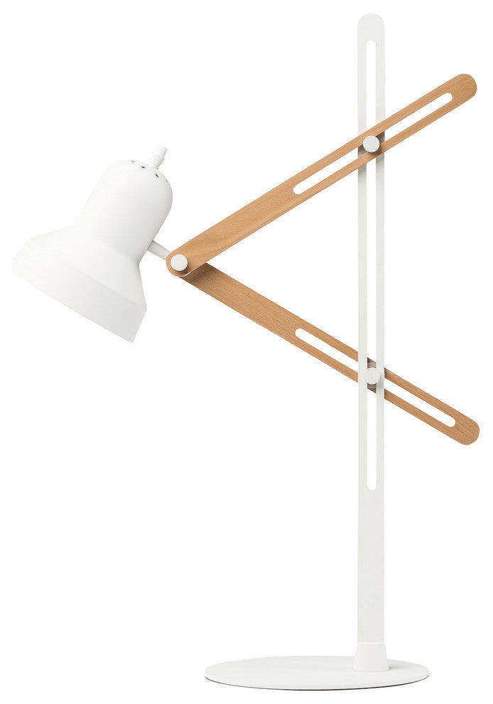 Jethro Metal Table Lamp, White